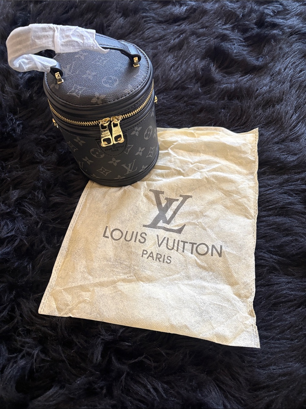 Louis Vuitton Black Monogram Mini Vanity Shoulder Bag